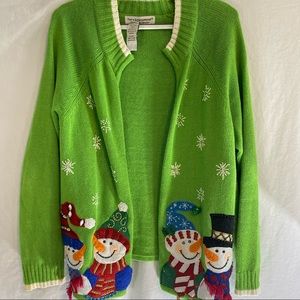 Tiara International Embellished Christmas sweater size large